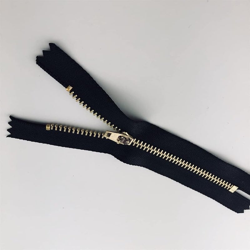 Black 10CM Copper Zipper 4# 10pcs Strong Zipper Tape For Jeans Pants Belt Sewing Accessories - Image 3